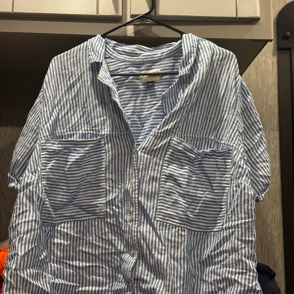 Blue Striped Womens Shirt